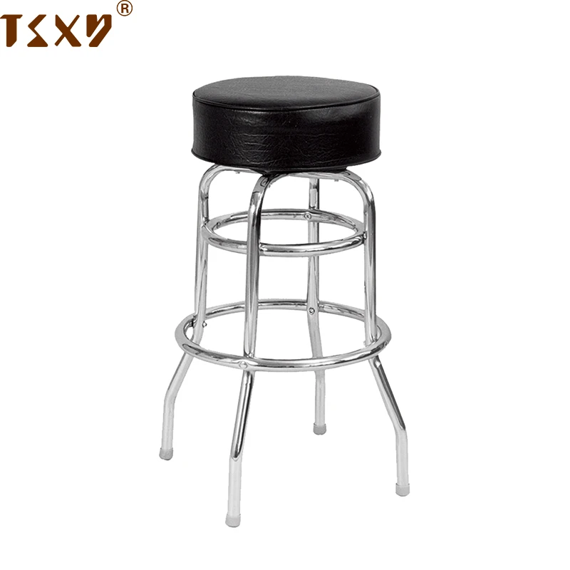 High end commercial metal upholstered bar stool