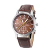 High end popular men wrist watches geneva leather watch with promotion