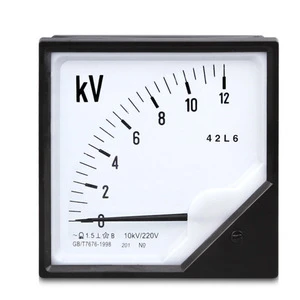 High Quality AC DC Analog Voltage Square Panel Meter 72*72mm,Moving Iron Type Analog AC Ammeter/Voltmeter