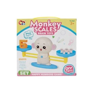 High Quality Cartoon Monkey Educational Play Game Balance Scale Toy Plastic Digital Balance Table Board Game Toys