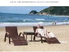 High quality cheap outdoor wicker furniture rattan lounger sun bed