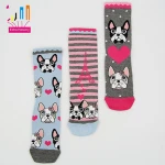 High Quality Combed Cotton French bulldog Battern Cute Women socks for women