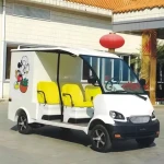 High Quality Factory Direct Sales  New Battery Powered Electric Dining Car 4 Seat 48V  Electric Mobile Dining Cart