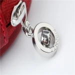 High quality hot sale wholesale retail stock leather round earphone cable Storage bag