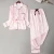 Import High quality ladies silk pajamas cardigan long sleeve pure color simple Dots pajamas women from China