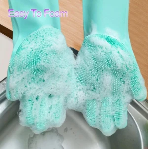 High Quality Promotional Kitchen Reusable Silicone Cleaning Gloves