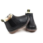 High quality rubber soles fur warm winter kids snow boots