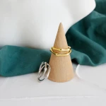 High quality S925 sterling silver cold wind minimalist all-match irregular face female tail ring joint ring open silver ring