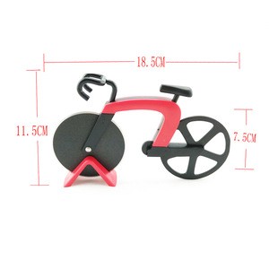 High Quality Stainless Steel Bike Pizza Cutter Eco-friendly Creative Pizza Tools