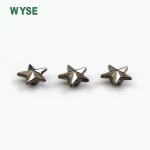 High quality star shaped zinc alloy custom Hot sale garment rivets