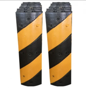 high quality traffic road safety rubber speed bump 1000*300*60mm