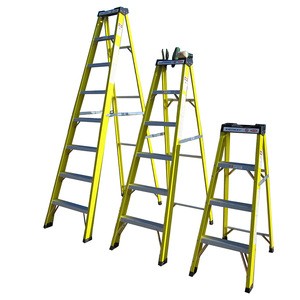 High strength 3-7 steps electrician insulated fiberglass ladder