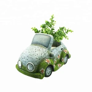 Home &amp; garden Magnesium Oxide car shape flower pot planter Lawn Ornaments