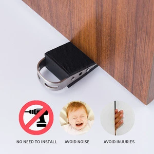 Home safety non-skid wedge door stopper guard protector