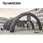 hot sale 0.6mm PVC inflatable paintball obstacle with arena free logo 20*10*5m paintball tent with bunkers