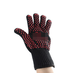 Hot Sale 100% Cotton Lining Oven Mitts , New Product BBQ Grilling Gloves , Kitchen Cooking Microwave Heat Resistant Glove