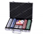 hot sale 300pcs custom clay poker chip set in aluminum case