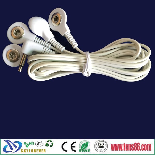 Hot sale 3.9mm four snaps TENS lead wire used with electrode pads
