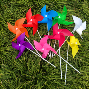 Hot sale 4 blades spinning toy pinwheel toy plastic garden decoration windmill