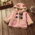 Hot sale artificial fur long sleeve kids hoodies baby cloak baby girl winter coat
