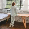 hot sale autumn comfortable silk women pajamas sets long sleeves girl nighty sleepwear