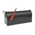 Hot Sale Black Color American Letter Box Us Mailbox With Flag