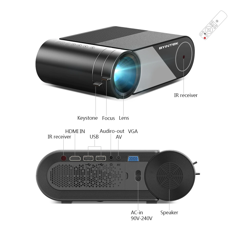 hot sale BYINTEK K9 Small Pocket Multimedia screen home video mini portable projector