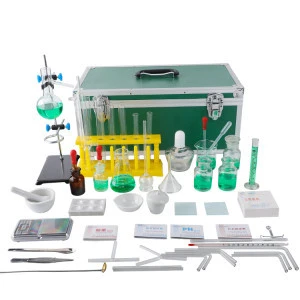 hot sale high quality science lab experiment kit w/ beaker conical flask and other lab supplies