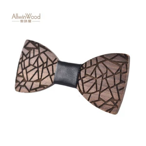 Hot sale in 2018 walnut wood bow tie used in wedding gift or party gift