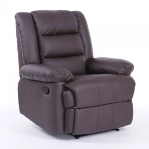 Hot Sale Modern Multifunctional Brown PU Leather Recliner Arm Chair