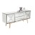Import Hot sale new glass furniture modern mirrored silver TV stand from China