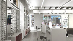 Hot Sale Optical Store Design Wall Mounted Locking Eyewear Displays