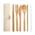 Hot Sale Outdoor Travel Picnic 7PC flatware set with toothbrush Natural Eco Friendly Reusable Bamboo Cutlery Travel Set