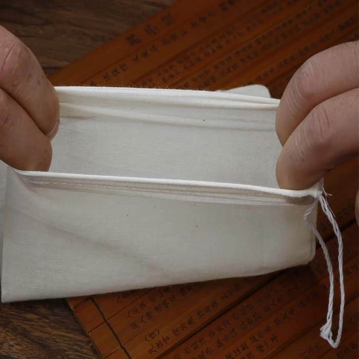 Hot sale packaging bag cotton gauze drawstring tea bag for herbs and spices