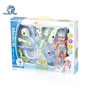 Hot Sale Plastic Doctor Play Set Pretend Play Preschool Educational Toys Kids Medical Toys with Light and Sound