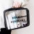 Hot sale simple fashion transparent waterproof makeup case PVC cosmetic bag