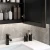 Hot Sale Smart LED Mirror Single Sink Vanity Modern Wooden Bathroom Vanity with Marble Top