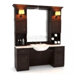 Hot Sale Working Stations Spot Light Strong  Barber Mirror Station  Barber Unit Barber Station Strong Material