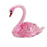 Hot sale zinc alloy enamel color box swan handmade jewelry organizers storage box