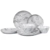 Hot sell Marble dinnerware set high quality melamine tablewares unbreakable and durable  bowl and plate set