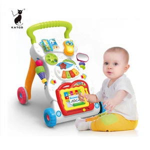 Hot selling baby walker with Musical baby trolley walker
