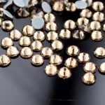 Hot selling crystal ab yellow hotfix flat back rhinestone glass wholesale