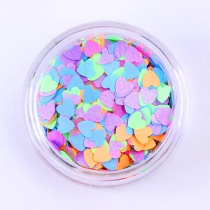 Hot selling Heart Shape Glitter Popular Multiple Color For Nail Decoration Tumbler Body Glitter Solvent Resistant Glitter