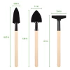Hot selling Mini Garden Tools / Perfect 3 Piece Garden Set Stainless Steel Garden Tool Set Wood Handle Shovel Trowel