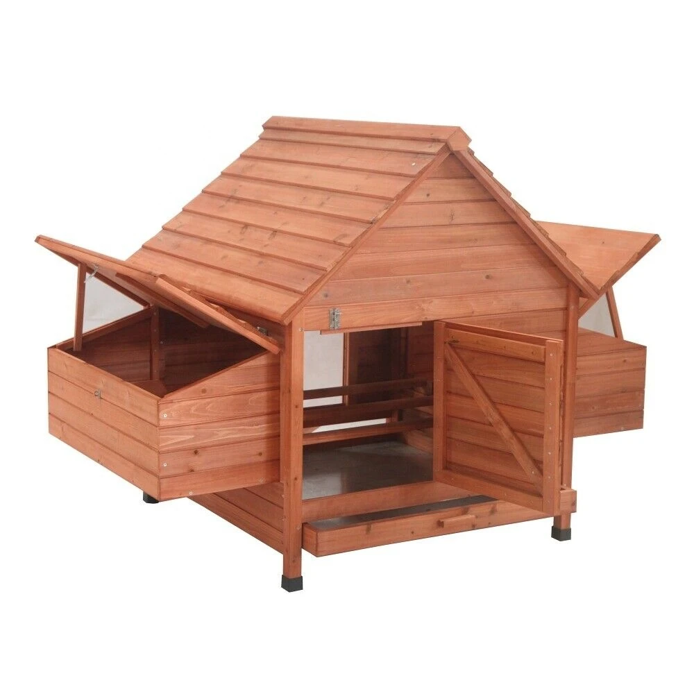 Hot selling Modern Large Pet House Poultry Hutch Wooden Chicken Coop Cages