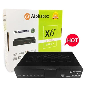 hot selling T2 S2 alpha box X6+ Combo Auto roll powerVu DVB-T2/C/S2 decoder HD set top box