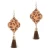 Import Hot trend New arrival fashion leopard jewelry  clover shape with silk tassel fishhook earring jewelry from China