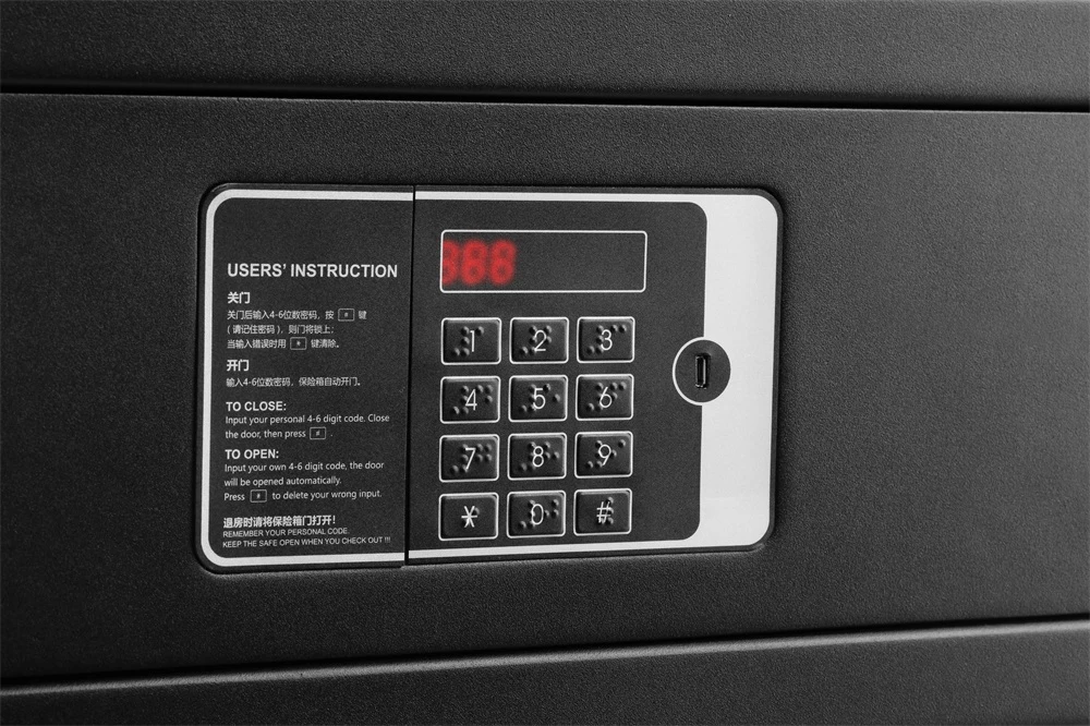 Hotel digital safe lock, mini display safe, electronic safe box