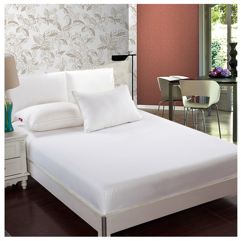Buy Hotel Plain White Bed Linen 100% Cotton King Bed Sheets Sets ...