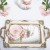 Import hotel storage dessert tray set serving antique polyresin jewelry resin fruit gift mirror square tray wedding decorative custom from China